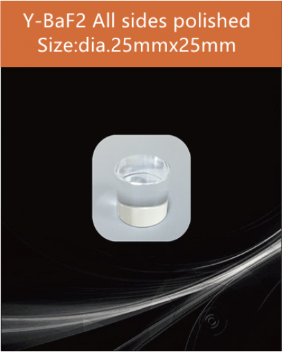 Y-BaF2 crystal, Yttrium doped Barium Fluoride scintillator, Y-BaF2 Yttrium doped Barium Fluoride Scintillation crystal Material ,dia.25x25mm